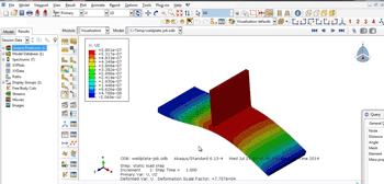 آموزش تحلیل اتصال ورق جوش خورده در نرم افزار آباکوس